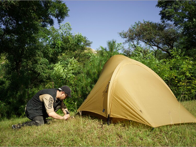 Cheap Goat Tents The Free Spirits TFS Pangolin2.0 One sided Silicon Coating 2 person 3 Season Ultralight Waterproof Camping Tent Black Label Tents 